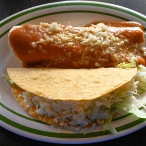 Kids #2. Beef Burrito and taco.