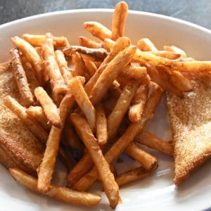 Kids #7. Grilled cheese and fries.